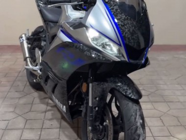 Buy 2022-2024 Yamaha YZF R3/R25 Motorcycle Fairings - Marble Black Silver Blue Forged Carbon Fiber Style UK