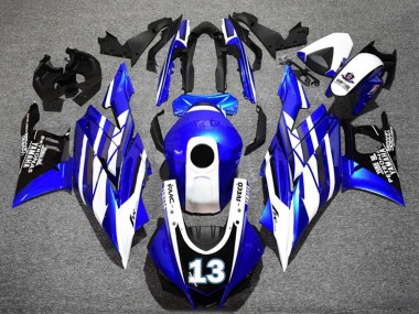 Buy 2022-2024 Yamaha YZF R3/R25 Motorcycle Fairings - Blue White Black Petronas Yamalube 13 UK
