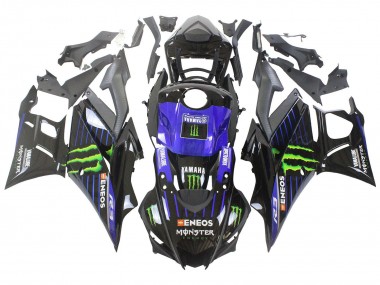 Buy 2022-2024 Yamaha YZF R3/R25 Motorcycle Fairings - Blue Green Black Monster Yamalube ENEOS UK