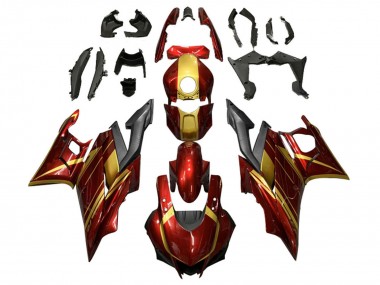 Buy 2022-2024 Yamaha YZF R3/R25 Motorcycle Fairings - Red Gold Matte Black UK