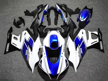 Buy 2022-2024 Yamaha YZF R3/R25 Motorcycle Fairings - White Blue Glossy Black Yamalube UK