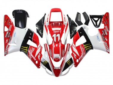 Buy 1998-1999 Yamaha YZF 1000 R1 Motorcycle Fairings - Red White Black Yellow Monster Milwaukee MAXXIS 11 UK