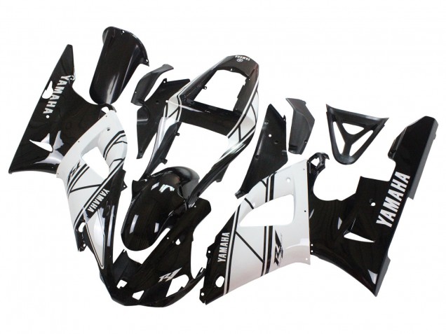 2000-2001 Yamaha YZF 1000 R1 Motorcycle Fairings - White Black UK