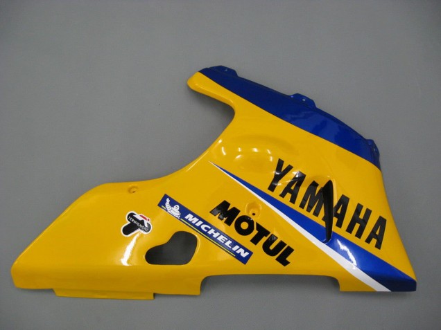 2000-2001 Yamaha YZF 1000 R1 Motorcycle Fairings - White Yellow Blue Motul Camel UK