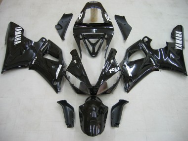 Buy 2000-2001 Yamaha YZF 1000 R1 Motorcycle Fairings - Glossy Black White Decal UK