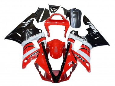 Buy 2000-2001 Yamaha YZF 1000 R1 Motorcycle Fairings - Red White Glossy Black UK
