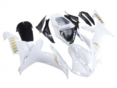 Buy 2002-2003 Yamaha YZF 1000 R1 Motorcycle Fairings - White Gold Decals UK