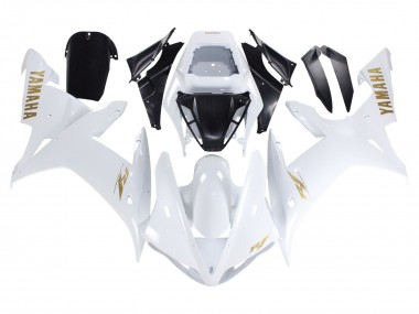 Buy 2002-2003 Yamaha YZF 1000 R1 Motorcycle Fairings - White Gold Decals UK