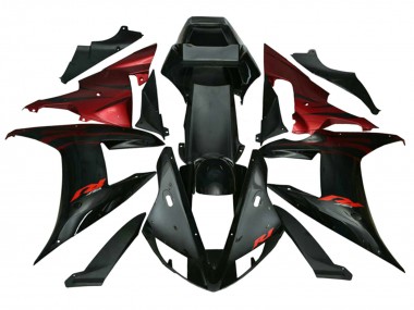 Buy 2002-2003 Yamaha YZF 1000 R1 Motorcycle Fairings - Red Black Flame UK