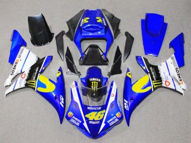 Buy 2002-2003 Yamaha YZF 1000 R1 Motorcycle Fairings - Blue White Black Yellow Monster 46 UK