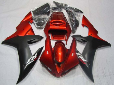 Buy 2002-2003 Yamaha YZF 1000 R1 Motorcycle Fairings - Red Matte Black UK