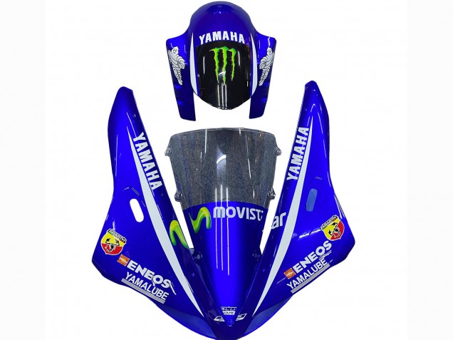 2002-2003 Yamaha YZF 1000 R1 Motorcycle Fairings - Blue Black Green MoviStar ENEOS Monster UK