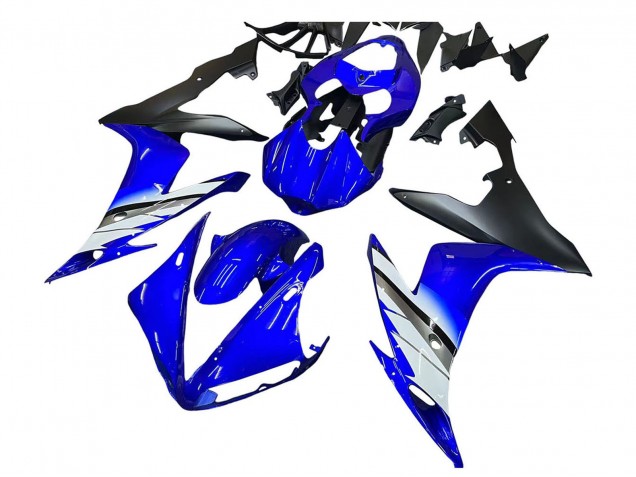 2004-2006 Yamaha YZF 1000 R1 Motorcycle Fairings - Blue White Matte Black UK