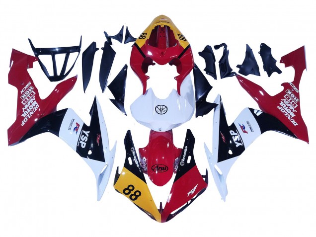 2004-2006 Yamaha YZF 1000 R1 Motorcycle Fairings - Yellow Red White Black YSP 88 UK