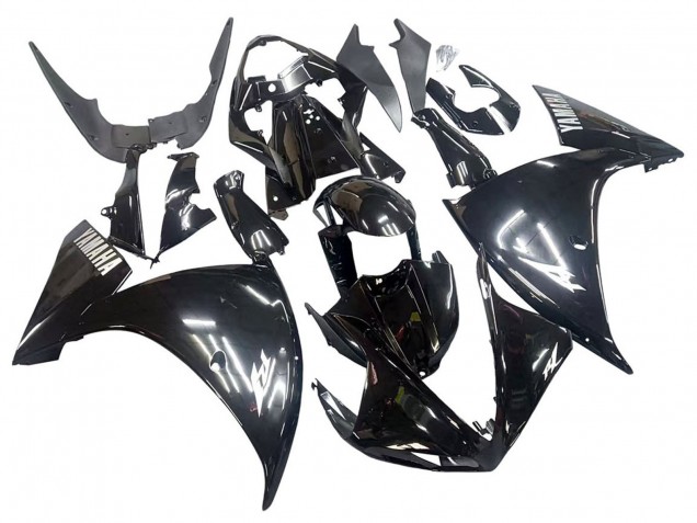 2009-2011 Yamaha YZF 1000 R1 Motorcycle Fairings - Glossy Black White Decal UK
