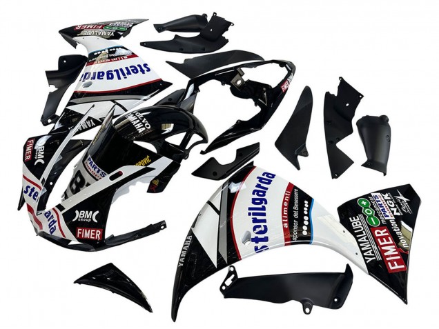 2009-2011 Yamaha YZF 1000 R1 Motorcycle Fairings - Glossy Black White Red Volvo Fimer Yamalube 87 UK