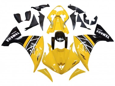 Buy 2009-2011 Yamaha YZF 1000 R1 Motorcycle Fairing Kits - Yellow White Black Stripe UK