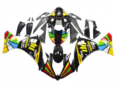 Buy 2012-2014 Yamaha YZF 1000 R1 Motorcycle Fairings - Glossy Black Yellow Green Blue Red Color Wheel UK