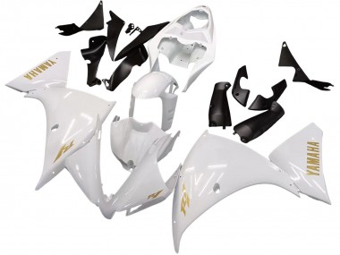 Buy 2012-2014 Yamaha YZF 1000 R1 Motorcycle Fairings - White Gold Decals UK