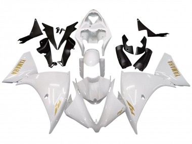 Buy 2012-2014 Yamaha YZF 1000 R1 Motorcycle Fairings - White Gold Decals UK