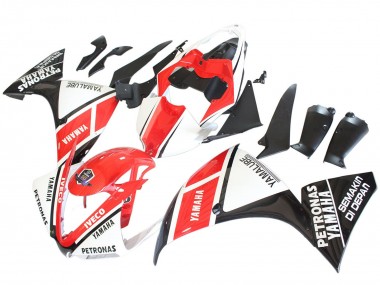 Buy 2012-2014 Yamaha YZF 1000 R1 Motorcycle Fairings - White Red Glossy Black Petronas UK
