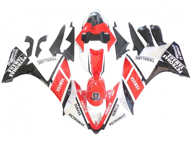 2012-2014 Yamaha YZF 1000 R1 Motorcycle Fairings - White Red Glossy Black Petronas UK