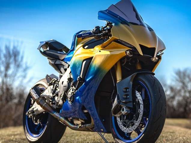 2020-2025 Yamaha YZF 1000 R1 Motorcycle Fairings - Blue Gold UK