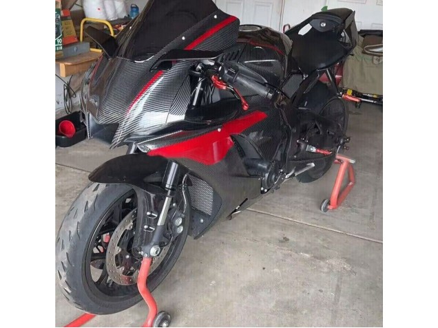 2020-2025 Yamaha YZF 1000 R1 Motorcycle Fairings - Black Carbon Fiber Red UK