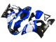 1998-2002 Yamaha YZF 600 R6 Motorcycle Fairings - White Blue Glossy Black UK
