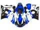 1998-2002 Yamaha YZF 600 R6 Motorcycle Fairings - White Blue Glossy Black UK