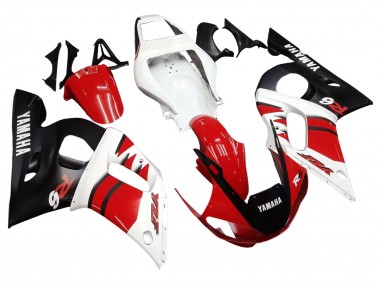 Buy 1998-2002 Yamaha YZF 600 R6 Motorcycle Fairings - White Red Glossy Black UK