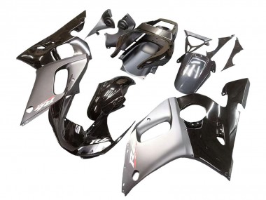Buy 1998-2002 Yamaha YZF 600 R6 Motorcycle Fairings - Silver Glossy Black UK