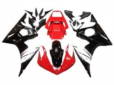 Buy 2006-2009 Yamaha YZF R6S Motorcycle Fairings - Red White Glossy Black UK