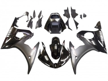 Buy 2006-2009 Yamaha YZF R6S Motorcycle Fairings - Glossy Black Matte Black White Decals UK