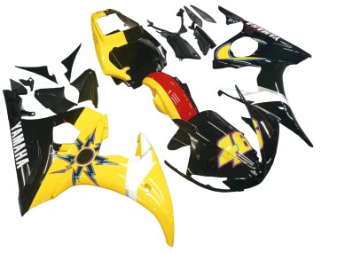 Buy 2003-2004 Yamaha YZF R6 Motorcycle Fairings - Yellow Red Glossy Black 46 UK