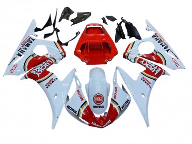 Buy 2006-2009 Yamaha YZF R6S Motorcycle Fairings - White Red Lucky Strike Motul UK