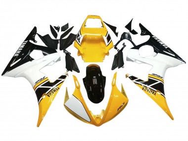 Buy 2006-2009 Yamaha YZF R6S Motorcycle Fairings - Yellow White Glossy Black UK