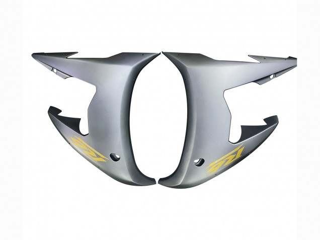 2006-2009 Yamaha YZF R6S Motorcycle Fairings - Matte Grey Matte Black Gold Decals UK