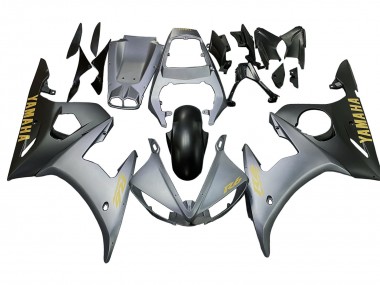 Buy 2006-2009 Yamaha YZF R6S Motorcycle Fairings - Matte Grey Matte Black Gold Decals UK