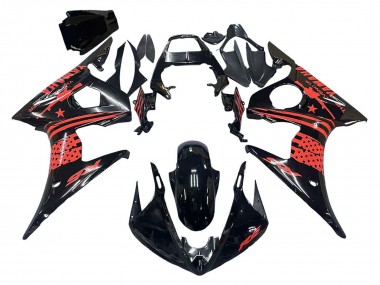 Buy 2006-2009 Yamaha YZF R6S Motorcycle Fairing - Glossy Black Red UK