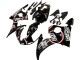2006-2009 Yamaha YZF R6S Motorcycle Fairings - Glossy Black Red White Lucky Strike Motul UK