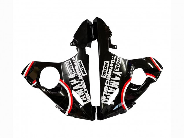 2006-2009 Yamaha YZF R6S Motorcycle Fairings - Glossy Black Red White Lucky Strike Motul UK