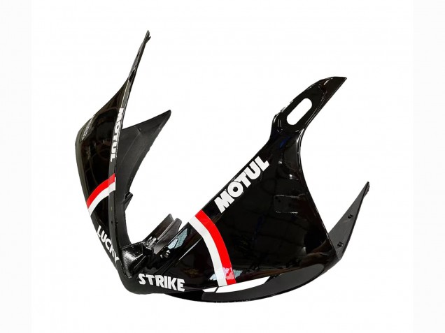 2006-2009 Yamaha YZF R6S Motorcycle Fairings - Glossy Black Red White Lucky Strike Motul UK