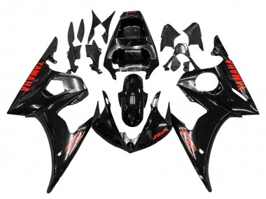 Buy 2006-2009 Yamaha YZF R6S Motorcycle Fairings - Glossy Black Red UK