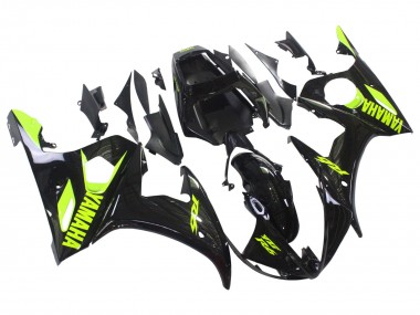Buy 2006-2009 Yamaha YZF R6S Motorcycle Fairings - Glossy Black Neon Yellow UK