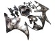 2006-2009 Yamaha YZF R6S Motorcycle Fairings - Grey Matte Black Geometric UK