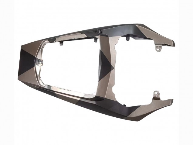 2006-2009 Yamaha YZF R6S Motorcycle Fairings - Grey Matte Black Geometric UK