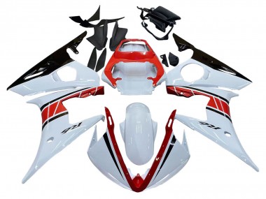 Buy 2006-2009 Yamaha YZF R6S Motorcycle Fairings - White Red Glossy Black UK