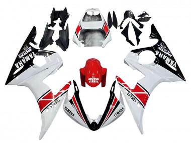 Buy 2006-2009 Yamaha YZF R6S Motorcycle Fairings - White Red Glossy Black Motul UK