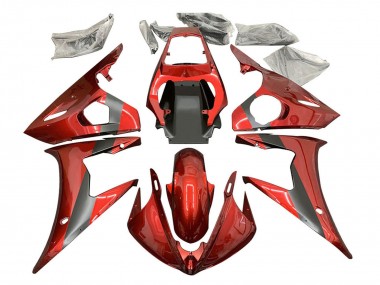 Buy 2006-2009 Yamaha YZF R6S Motorcycle Fairings - Red Matte Black UK